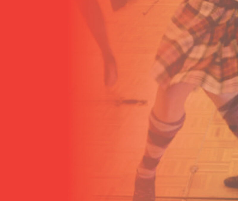 Photo of Scottish dancers in highland dress